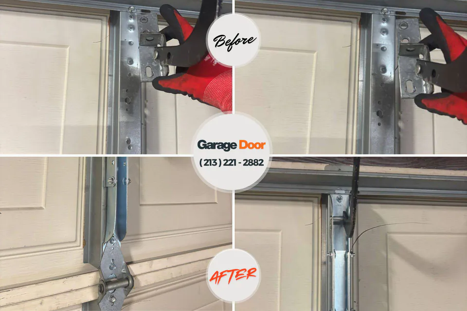 Before and after: garage door repair Apalachin, NY